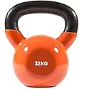 Vinyl Coated Solid Kettlebell for Home Gym, 32 Kg