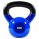 Vinyl Coated Solid Kettlebell for Home Gym, 2 Kg