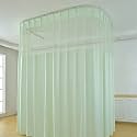 TTZ Hospital Curtain with Flat Hooks for Hospital Medical Clinic SPA Lab Cubicle Curtain Divider Privacy Screen (Color : Light Green, Size : 1*(10ft Wide x9ft Tall))