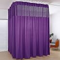 TTZ Hospital Curtain with Flat Hooks for Hospital Medical Clinic SPA Lab Cubicle Curtain Divider Privacy Screen (Color : Dark Purple, Size : 1*(10ft Wide x8ft Tall))
