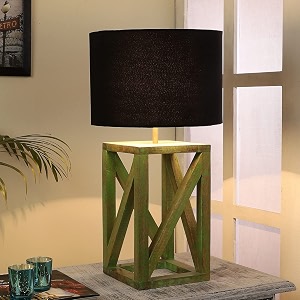 tu casa Handcrafted Mango Wood Table Lamp