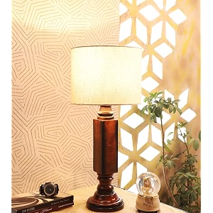 tu casa Mango Wood Table Lamp with