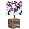 tu casa Wooden Table Lamp | Carnation Shade | Bedroom Decor ! Living Room