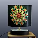 tu casa Table Lamp | Bedside Night Lamp for Bedroom | Metal Base Lamp with Satin Shade | Decorative Nightstand Lamp for Living Room Bedroom Office | Home Décor &amp; Gift Item