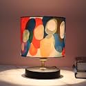 tu casa Metal Table Lamp | Floral Fabric Shade | Black Metal Base | Modern Home Décor | Ambient Bedside Lighting | Bedroom, Living Room, Study, Office &amp; Festival Gifting