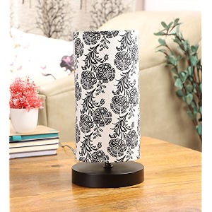 tu casa mangowood square block style table lamp for home decoration bedroom living room lounge office festival gifting study table filigree design print