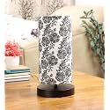 tu casa Mangowood Square Block Style Table Lamp for Home Decoration, Bedroom, Living Room, Lounge, Office, Festival Gifting, Study Table (Filigree Design Print)