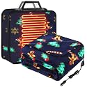 Tuanse 58x43 Inches 12v Heated Car Blanket Plug in, Black, Gingerbread Man