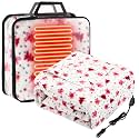 Tuanse 58x43 Inches 12v Heated Car Blanket Plug in, Red, Christmas Tree