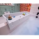Tub Topper® Bathtub Splash Guard Play Shelf Area - Toy Tray Caddy Holder Storage - Suction Cups Attach to Bath Tub - No Mess Water Spill in Bathroom - Fun for Toddlers Kids Baby