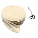 Tubular Compression Bandage Size A (1.8” x 33 ft) – Elastic Stockinette Support Sleeve for Elbow, Forearm, Thin Calves, Full Arm Sleeve – Cut-to-Fit, Washable Reusable, No Tape – Plus Medical Scissors