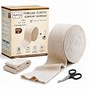 Tubular Compression Bandage Size G (4.7” x 33 ft) – Elastic Stockinette Support Sleeve for Large Leg, Thighs and Quads, Small Trunks – Cut-to-Fit, Washable Reusable, No Pins/Tape – Medical Scissors