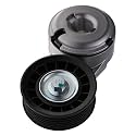 TUCAREST 38485 (For 3.5L 3.7L) Drive Belt Tensioner Pulley Assembly Fit For 07-14 Fo-rd Edge, 11-19 Explorer, 09-19 Flex Taurus /09-16 Li-ncoln MKS MKZ, 10-19 MKT MKX /07-15 Ma-zda CX-9 [# BT4Z6B209B]