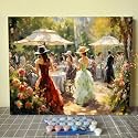 Tucocoo Garden Party Paint by Numbers Kits 16x20 inch Canvas DIY Digital Oil Painting for Adults with Brushes and Acrylic Pigment - Sunny Day Vintage Style Pictures for Home Decor (Without Frame)
