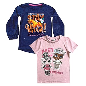 tuddybuddy 100 cotton full sleeves half sleeves baby girl39s top cum t-shirt for summer