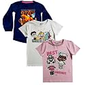 TuddyBuddy 100% Cotton Full Sleeves Half Sleeves Baby Girl's Top Cum T-Shirt for Summer