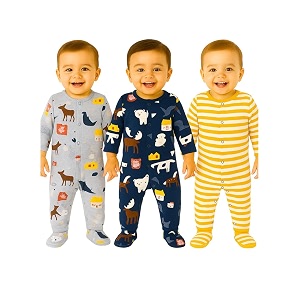 tuddybuddy 100 organic cotton multi color sleepsuitonesiefooted romper for baby boy amp baby girl
