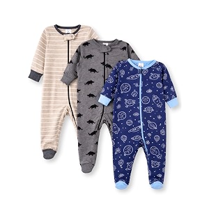 tuddybuddy 100 organic cotton multi color sleepsuitonesiefooted romper for baby boy amp baby girl