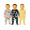 TuddyBuddy 100% Organic Cotton Multi Color Sleepsuit/Onesie/Footed Romper for Baby Boy &amp; Baby Girl