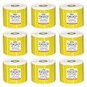 70x35 mm Chromo self Adhesive Barcode Paper Label Sticker roll - 1up - Pack of 9 roll - 1500 Labels in a roll (Yellow)
