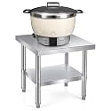 Tudomro 20 x 20 x 20 Inches Stainless Steel Gas Rice Cooker Stand, Heavy Duty Commercial Rice Cooker Table with Undershelf Prep Work Utility Stand for Commercial Kitchens and Home Use