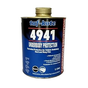 tuf-kote 4941 underbody coating 1l  corrosion resistant chassis protective wax  underbody rust protection for cars bikes trucks  durable moisture shield automotive sealant
