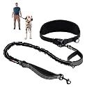 Tuff Pupper Hands Free Bungee Dog Leash, Waist Belt for Running & Walking