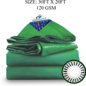 TUFFPAULIN 30FT X 20FT 120 GSM Green Tarpaulin Tent - For Truck body, Car, Bike, Grain Covers, Pond Liners