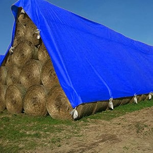 tuffpaulin 40ft x 40ft 200 gsm blue haycover super heavy duty tarpaulin tirpal tadpatri tharpai thadika reinforced eyelets uv resistant waterproof 6 layer mlcl 3d rib technology-1 no