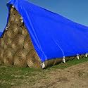 TUFFPAULIN 60FT X 40FT 200 GSM Blue Haycover Super Heavy Duty Tarpaulin Tirpal Tadpatri Tharpai Thadika, Reinforced Eyelets, UV Resistant, Waterproof, 6 Layer MLCL 3D Rib Technology-1 No.