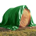 TUFFPAULIN 80FT X 80FT 200 GSM Green Hay Covers Super Heavy Duty Tarpaulin Tirpal Tadpatri Tharpai Thadika, Reinforced Eyelets, UV Resistant, Waterproof, 6 Layer MLCL 3D Rib Technology-1 No.