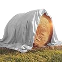 TUFFPAULIN 80FT X 80FT 200 GSM Transparent Hay Covers Super Heavy Duty Tarpaulin Tirpal Tadpatri Tharpai Thadika, Reinforced Eyelets, UV Resistant, Waterproof, 6 Layer MLCL 3D Rib Technology-1 No.