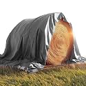 TUFFPAULIN 80FT X 80FT 200 GSM Silver Hay Covers Super Heavy Duty Tarpaulin Tirpal Tadpatri Tharpai Thadika, Reinforced Eyelets, UV Resistant, Waterproof, 6 Layer MLCL 3D Rib Technology-1 No.