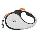 TUG Original Retractable Dog Leash, 16 ft (Small, White/Orange)