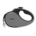 TUG Tiny Retractable Dog Leash, 10 ft (Extra Small, Grey)