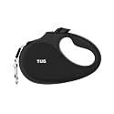 TUG Tiny Retractable Dog Leash, 10 ft (Extra Small, Black/Grey)