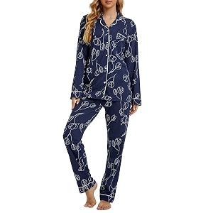 Tugege Pajamas Set Long Sleeve Sleepwear Womens