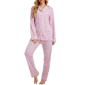 Tugege Pajamas Set Long Sleeve Sleepwear Womens
