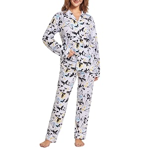 Tugege Pajamas Set Long Sleeve Sleepwear Womens
