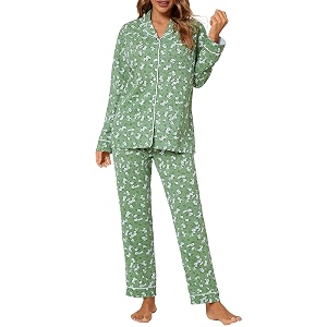 Tugege Pajamas Set Long Sleeve Sleepwear Womens