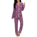 Tugege Pajamas Set Long Sleeve Sleepwear Womens
