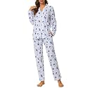 Tugege Pajamas Set Long Sleeve Sleepwear Womens