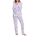 Tugege Pajamas Set Long Sleeve Sleepwear Womens