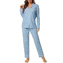 Tugege Pajamas Set Long Sleeve Sleepwear Womens