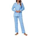 Tugege Pajamas Set Long Sleeve Sleepwear Womens