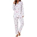 Tugege Pajamas Set Long Sleeve Sleepwear Womens