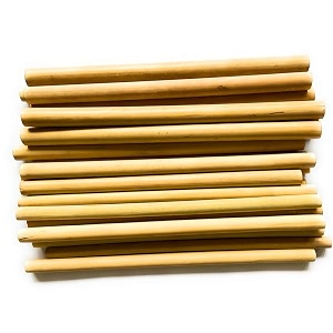 tugs premium bamboo straws length 8 inch pack of 50 natural eco friendly biodegradable drinking straws with straw cleaning brush -reusable 6 mm 50