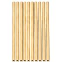 TUGS Premium Bamboo Straws Length 8 inch Pack 50 Natural Eco Friendly Biodegradable Drinking Straws with Straw Cleaning Brush -Reusable. (9) mm Diameter 8 inch Lenght