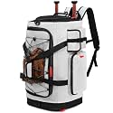 TUGUAN Large Baseball Duffle Bag Softball Backpack for Adult & Youth, 65L Spors Gym Duffel Equipment Bag with Shoe Compartment and Bat Holder, Catchers Gear Bag Fits Batting Mitten, Tball Gear, Helmet