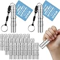 Tujoe 24 Sets Fathers Gifts Bulk Man of God Flashlight with Bible Verse Card Christian Gift for Men Religious Illumination Themed Gifts Inspirational Keychains for Men Church, Not Include Battery